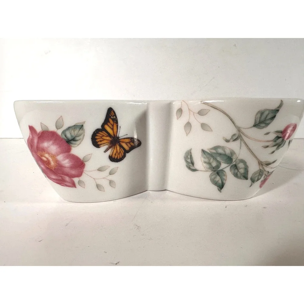 Lenox Butterfly Meadow Nesting Bowls Set of 3 Porcelain Butterfly Shaped RETIRED
